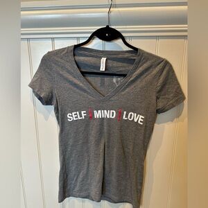 BELLA CANVAS Ladies Women’s Girls Size Small Grey Tee Shirt SELF LIVE MIND